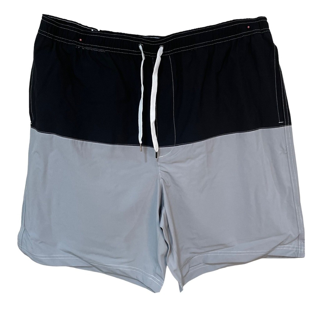 Sonoma Mens Color block Swim Trunks Shorts Size XL TL NWT Grey Color Block